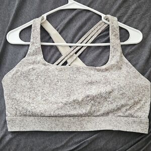 ZYIA Patterned Cream/Tan Sports Bra